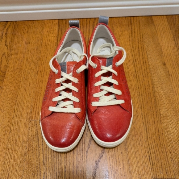 Josef Seibel Caren 06 Red and Gray Lace-up Shoes - Picture 4 of 5